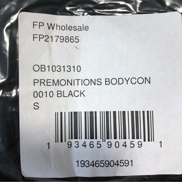 Free People Premonitions Slip Bodycon Dress Black Small - Picture 4 of 4